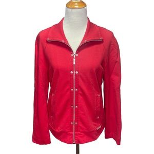 ST.JOHN SPORT woman’s red zip up jacket size S‎